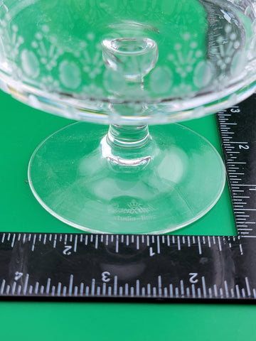 2 Rosenthal Crystal Champagne/ Sherbet glasses, Linie pattern. Minor Knicks.
