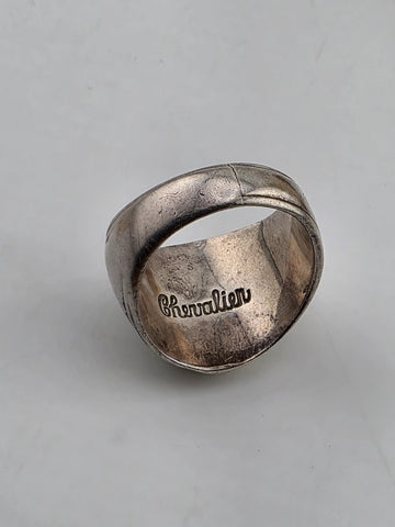 1940's Sterling Silver DeMolay Masonic Chevalier Ring Knights Templar Fraternal