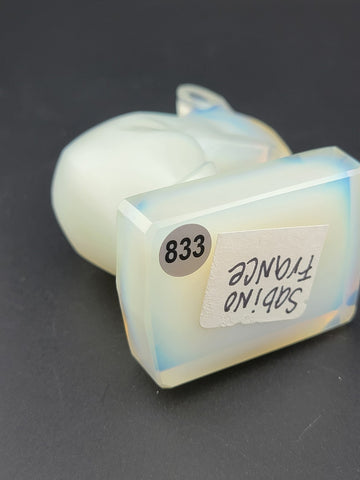 RARE SIGNED SABINO FRANCE "SOURIS" MOUSE ART DECO OPALESCENT GLASS CAR MASCOT