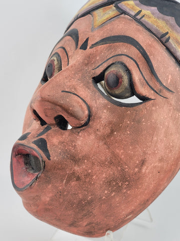 Antique Balinese Carved Wooden Dance Mask. beautiful collection & display piece