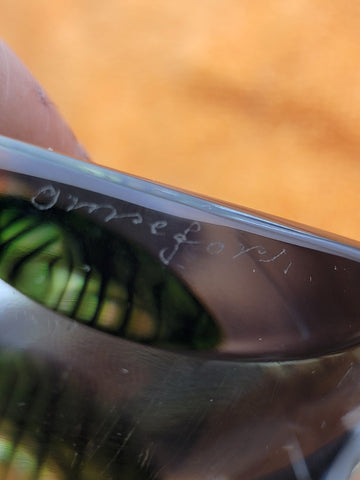 Rare Edward Hald Orrefors Graal Ashtray/ Vase Swedish ArtDeco FishDesign (1950s)