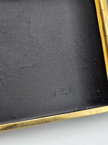 Antique AMITA Japanese Komai Damascene Mixed Metal Cigarette Case W Mount Fuji