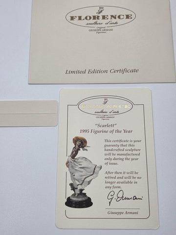 Giuseppe Armani Florence Scarlett 1995 Figurine of the Year 0698-C Box & COA