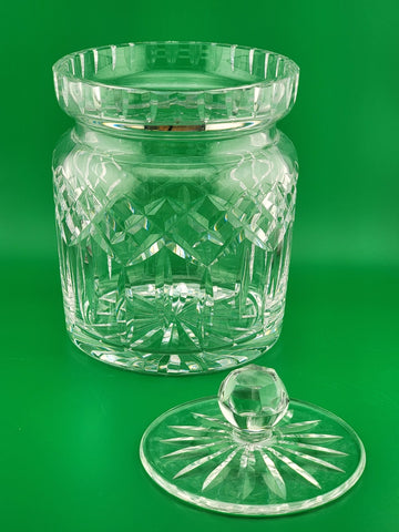 Vintage Waterford Crystal Lismore Lidded Biscuit Barrel Jar Canister Ireland