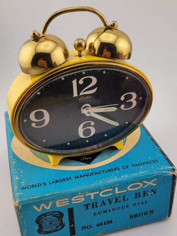 Lot Of 4 Vintage Alarm Clocks. Various Brand. Untested. May Need Repair/ Service