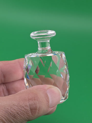 Vintage 1970 Swarovski Faceted Clear Crystal 2.5" tall ONE TON Paperweight W Box