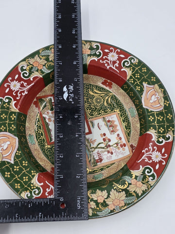 Antique Ashworth Real Ironstone China Imari Plates Pair c1890 English 9" & 9.5"