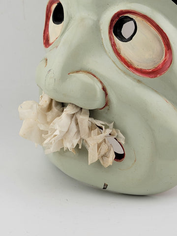 Rare Collectible Japanese Vintage Hand Carved Wooden Noh Mask "Sake" Kagura Mask