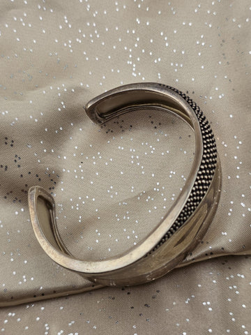 Vintage Michael Dawkns Stary Nights.925 Cuff Bracelet w /Silver Bead Work. 50 G.