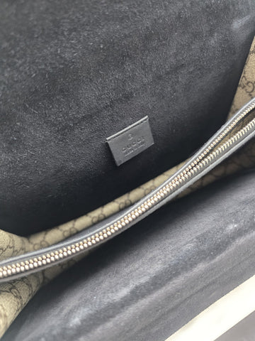 New W Tag Gucci GG Supreme Dionysus Medium Shoulder Bag with Chain Strap.