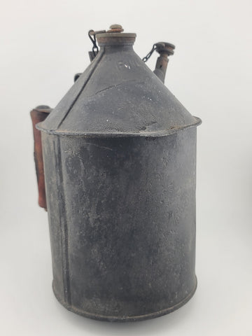 Rare Antique Railroad Water Drinking Can Steel Jug Section Gang Track Worker