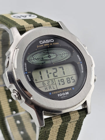 Rare Mint Casio Cosmo Phase CGW-500 Module 830 Vintage 1985 Orbit Digital Watch