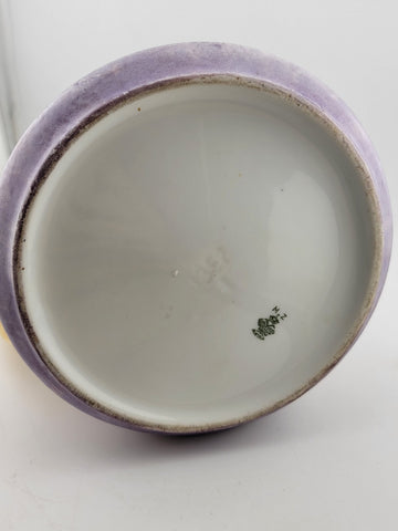 Antique MZ Austria Porcelain Pitcher W Hand Painted  grapes. Monogrammed. 1929