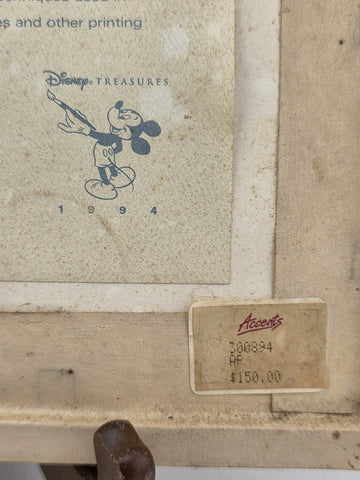 Rare Disney Treasures "Brave Little Tailor" Mickey Serigraph Etching Framed COA.