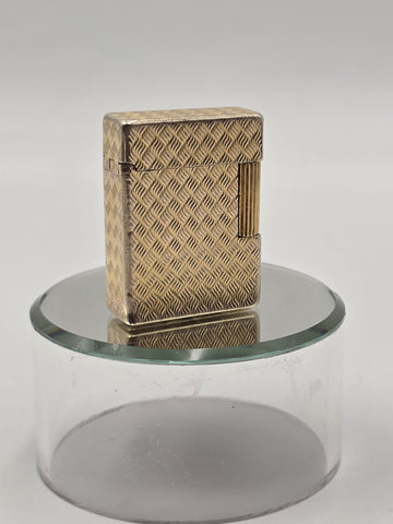 Ultra Rare Vtg S.T. Dupont Hermes Paris 20 Micron Gold Plated Lighter Guilloche