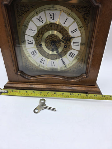 Vtg Franz Hermle 340-020 Mantel Clock W Germany 8-Day Westminster Chime Working.