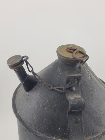 Rare Antique Railroad Water Drinking Can Steel Jug Section Gang Track Worker