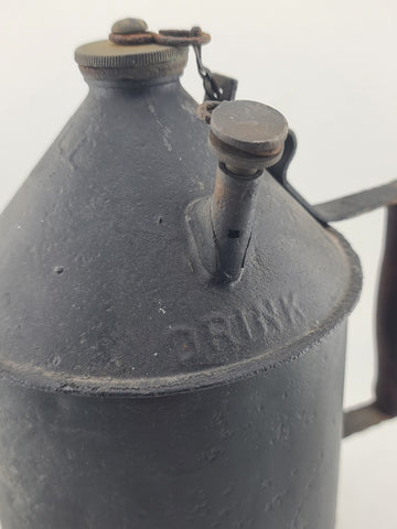 Rare Antique Railroad Water Drinking Can Steel Jug Section Gang Track Worker