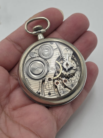 Antique 1892 Elgin Grade 118 17J 18S Pocket Watch Glass Exhibition Back Running