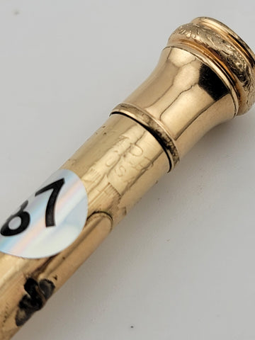Antique English Victorian 14K Gold Filled Propelling Pencil Engraved 1927.