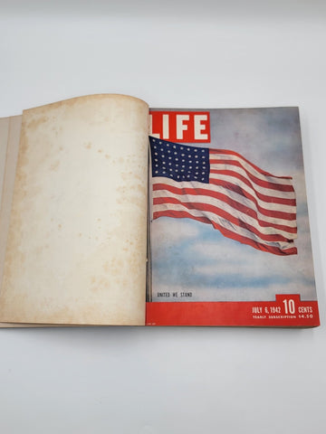 Life Magazine July - August 1942 Library of Congress Complete Issues Mint Bound