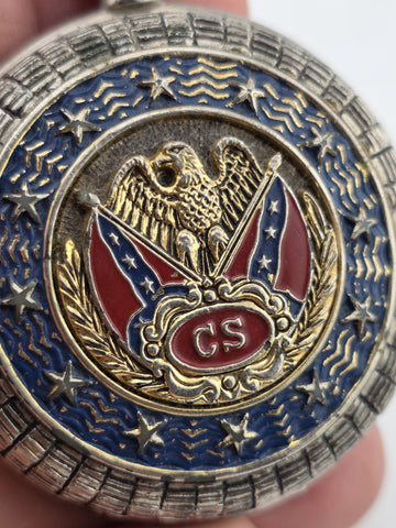 Franklin Mint Civil War Library & Museum Gen. Robert E Lee Pocket Watch. Works.