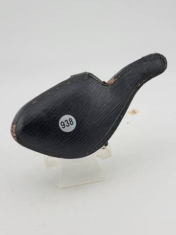 Antique 1920's French Dog Meerschaum & Amber Cigarette Holder W Original Case.