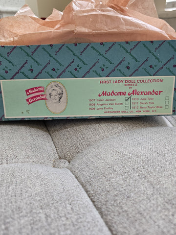 Madame Alexander First Lady Doll Sarah Jackson #1507  W/ Box II SERIES