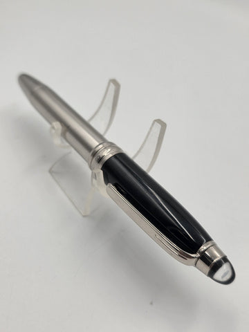 Vtg Montblanc StarWalker Doué Rollerball Pen Black Resin Platinum Metal Germany