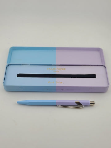 Caran d'Ache Paul Smith Discontinued 849 Ballpoint Pen Slate Baby Blue & Purple