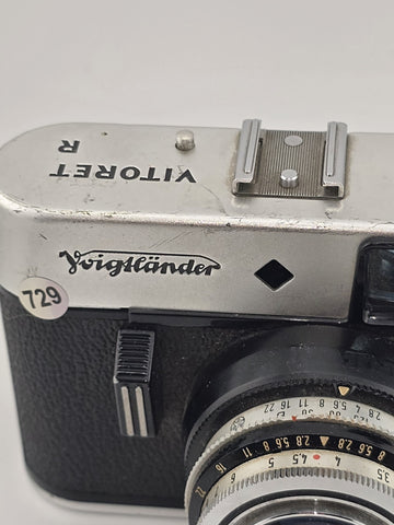 Voigtlander vitoret R lanthar 2.8/50 Prontor 125 Vintage camera Germany Untested