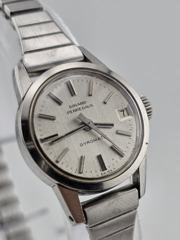 Vintage Girard Perregaux Gyromatic Silver Plated Ladies Watch. Excellent Cond.