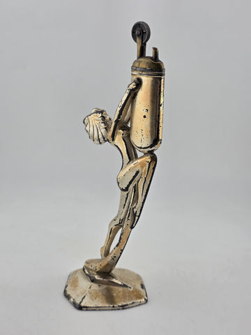 Ultra Rare Antique 1912 Art Deco Weidlich Brothers silver plated desk lighter