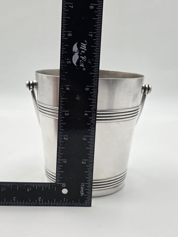 Vintage Christofle France Silverplate Art Deco Ice Bucket Wine Cooler Insert