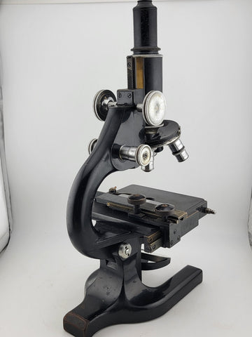 Large Vintage/Antique Spencer Buffalo USA Microscope W/Case & Multiple Parts