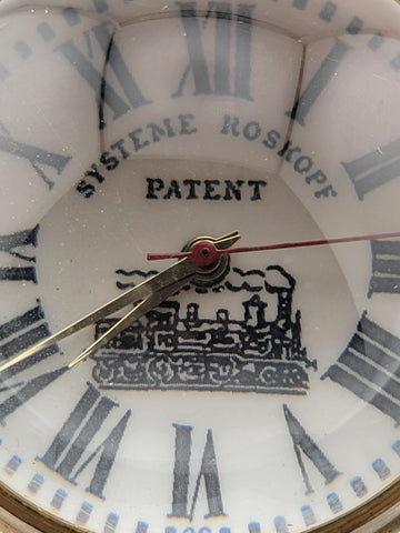 Rare One Of Kind Vintage 1960's Roskopf Swiss Made Ball 17 Jewel Clock. Working.