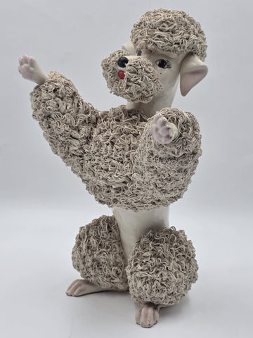 Rare Vintage Mid Century Italian Spaghetti Poodle Ceramic Sculpture 16" Large