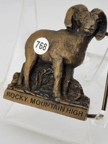 Vintage 70's 1978 3-D Bighorn Sheep Ram Nature Wildlife Spec-Cast Belt Buckle