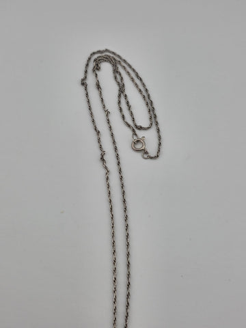 Vintage Sterling Silver Floral Scrollwork Flatware Handle Pendant Necklace 15.8g