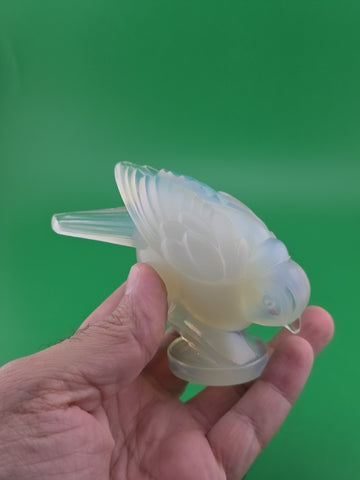 Set Of 3 Sabino France Opalescent Glass Bird Figurine Art Deco Signed Collection