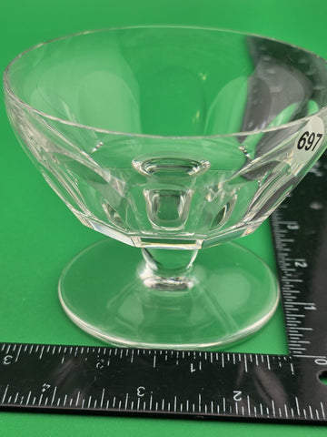 Pair Baccarat Talleyrand Crystal Sherbet Coupes Sherbet Glasses France Signed