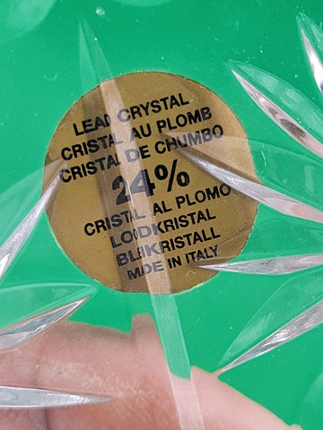 Vintage RCR - Royal Crystal Rock - 24% Lead Crystal Vase - 8.5 In -Made in Italy