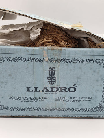 lladro Girl Pulling Wagon No. 5044 Collectible Figurine w/ Original Box 11" 1978