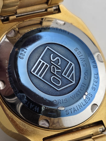 PRIVATE: VINTAGE Gold  ORIS AUTOMATIC SWISS VINTAGE STAR CRYSTAL 21 Jewels Day