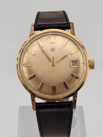 Vintage 1960's Zodiac Automatic Gold Plated Men's Wrist Watch. Runs great.
