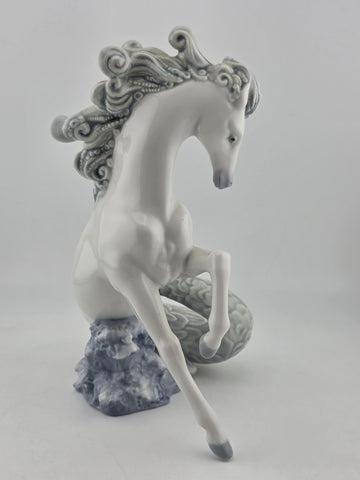 Ultra Rare Lladro Spain Retired 01008063 TRITON I -Glazed Finish Ltd. Ed. Mint.