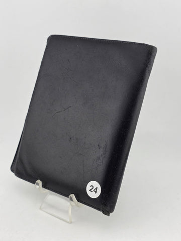 Vintage Montblanc Black Leather Bifold Wallet 14 Cc Slots. Made in Italy Snowcap