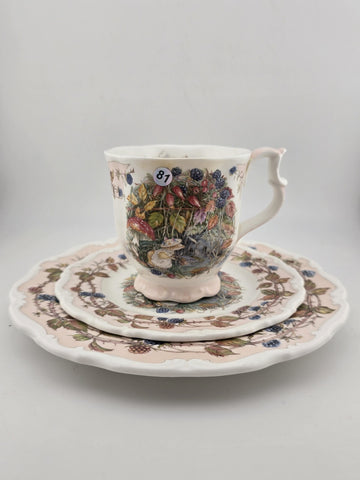 Collectible Royal Doulton Brambly Hedge Autumn Teacup/Coffee Mug & dessert plate