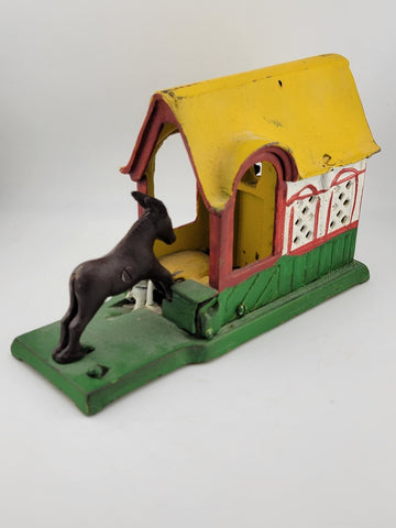 Vintage Collectible Money Coin Savings Bank Box, Horse Kicking in Coin with Tail
