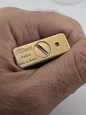 Vintage S.T. Dupont Line 1 Tortoise Shell Laque De Chine Gold palted Lighter